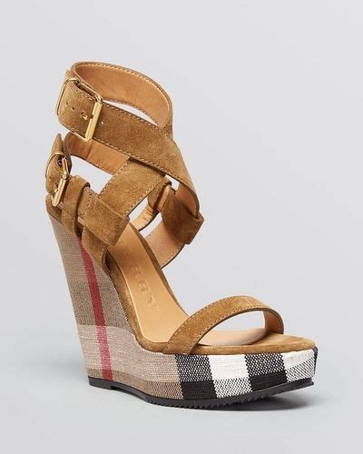 burberry black wedges|burberry wedge boots women.